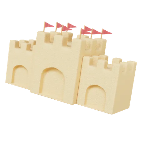 Castelo de Areia  3D Illustration