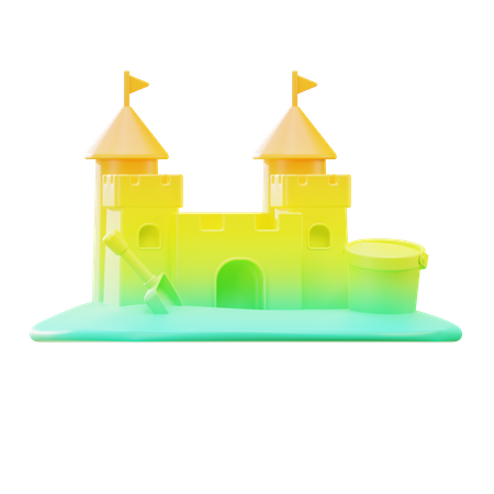 Castelo de Areia  3D Illustration