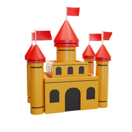 Castelo de brinquedo  3D Icon