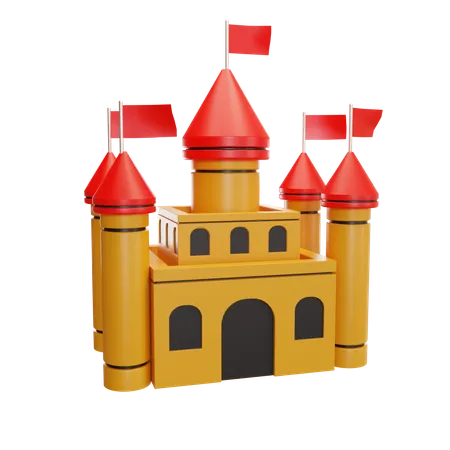 Castelo de brinquedo  3D Icon