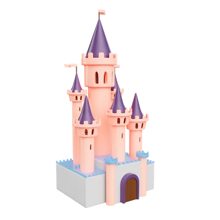 Castelo de conto de fadas  3D Illustration