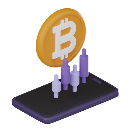 Castiçal bitcoin  3D Icon