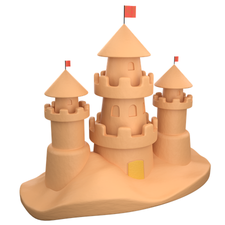 Castillo de arena  3D Icon