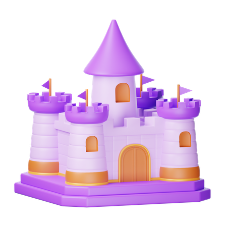 Castillo de arena  3D Icon