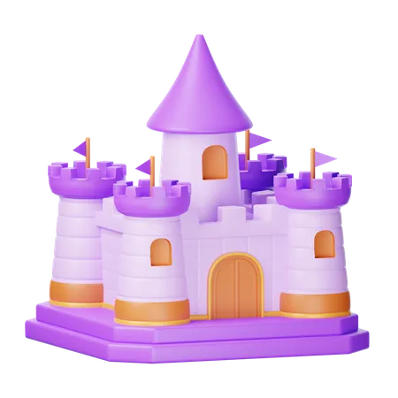 Castillo de arena  3D Icon