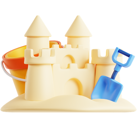 Castillo de arena  3D Icon