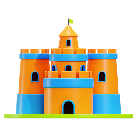 Castillo de arena  3D Icon