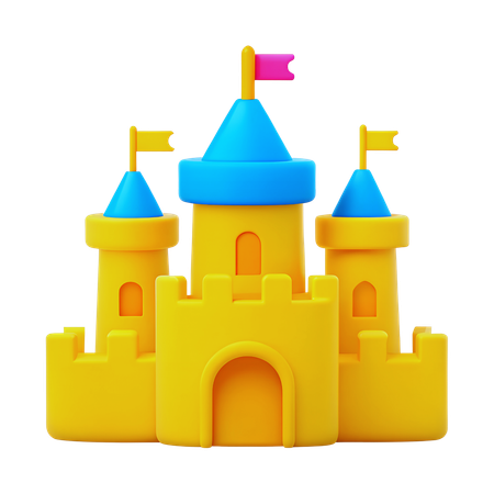 Castillo de arena  3D Icon