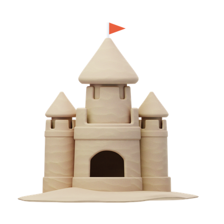 Castillo de arena  3D Icon