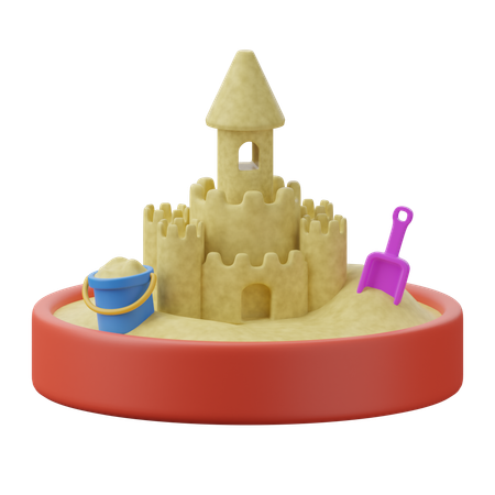 Castillo de arena  3D Icon