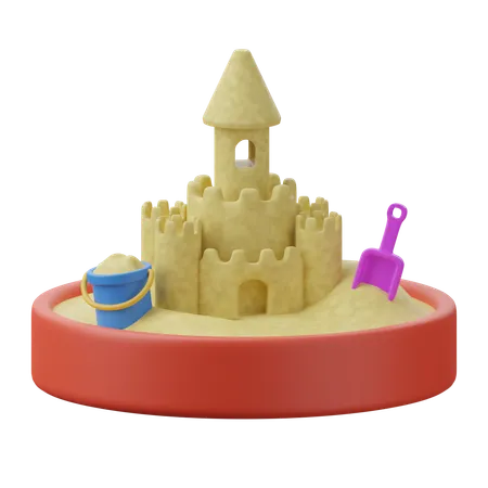 Castillo de arena  3D Icon