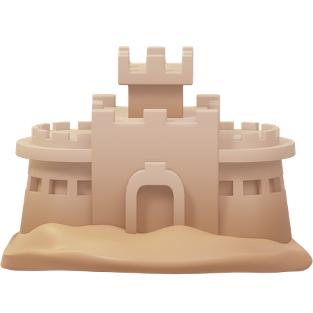 Castillo de arena  3D Icon