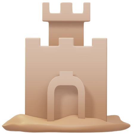Castillo de arena  3D Icon