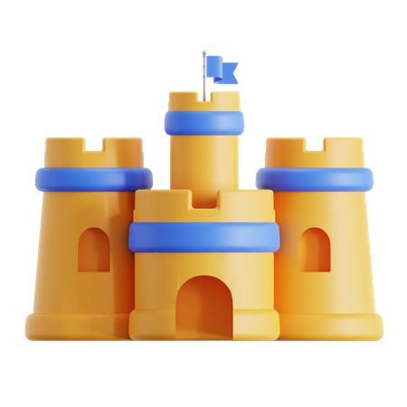 Castillo de arena  3D Icon