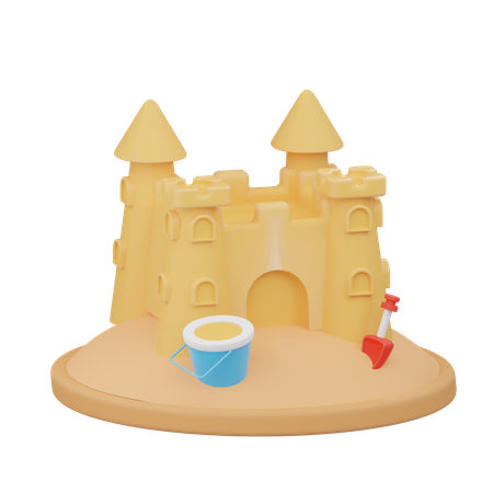 Castillo de arena  3D Icon