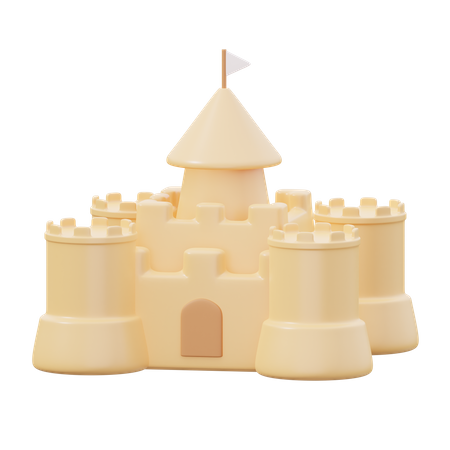 Castillo de arena  3D Icon