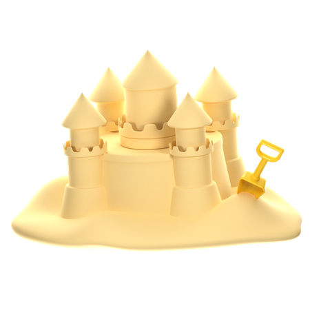 Castillo de arena  3D Icon