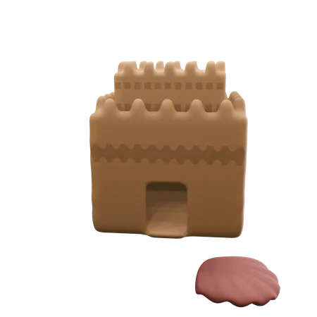 Castillo de arena  3D Icon