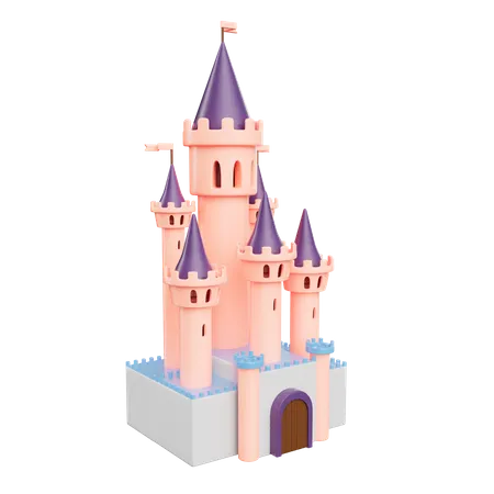 Castillo de cuento de hadas  3D Illustration