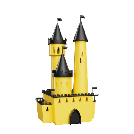 Castillo de cuento de hadas  3D Illustration