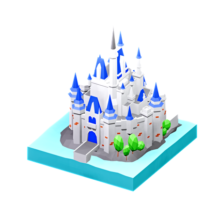 Castillo de disney  3D Icon