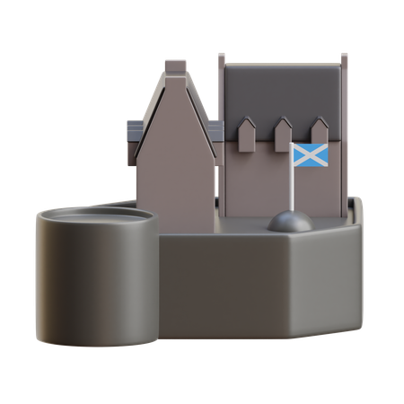 Castillo de edimburgo  3D Icon