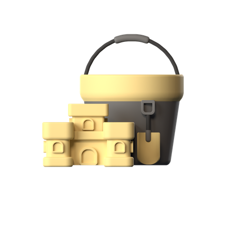 Castillo de playa  3D Icon