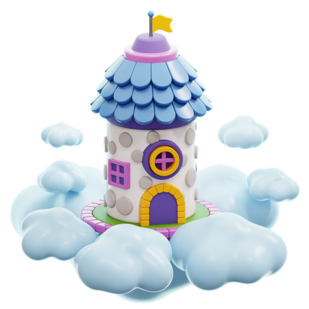 Castillo en las nubes  3D Icon