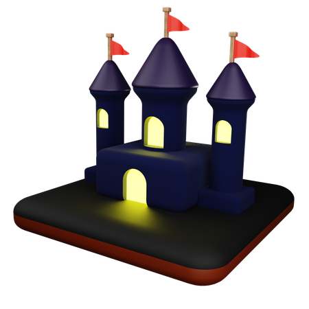 Castillo oscuro  3D Icon