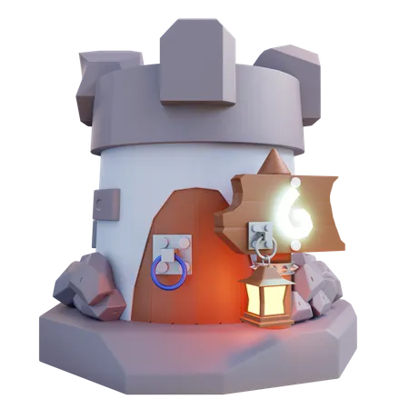 3 D Illustration Castle 3D Icon