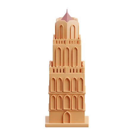 Castle tower  3D Icon