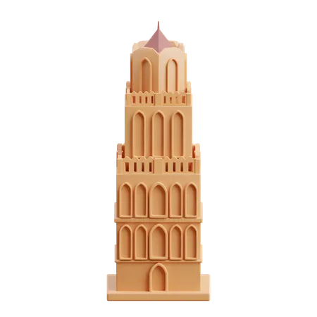 Castle tower  3D Icon