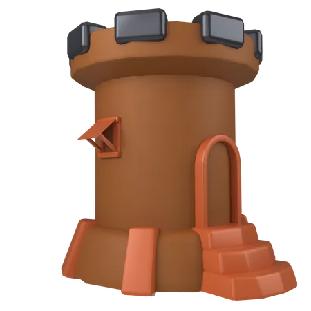 Castle Tower  3D Icon