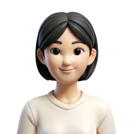 Casual Female Avatar  3D Icon