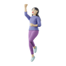 3d jump pose emoji