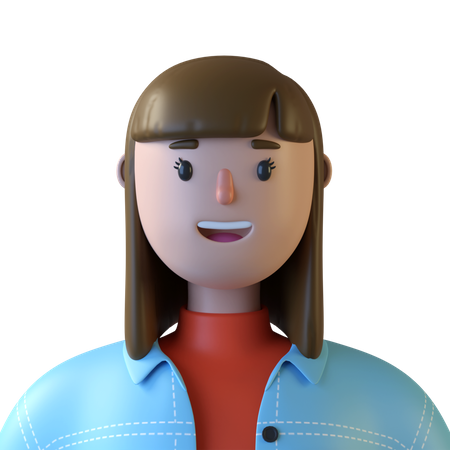 Chica joven  3D Icon