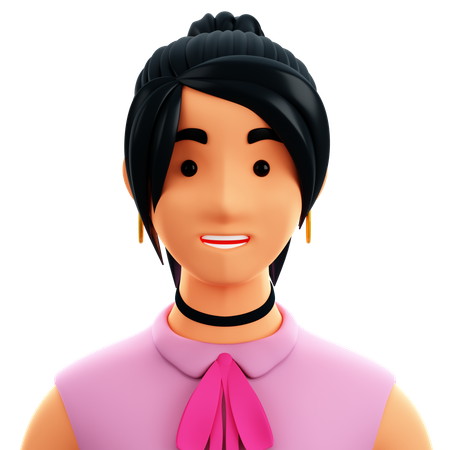 Mujer informal  3D Icon