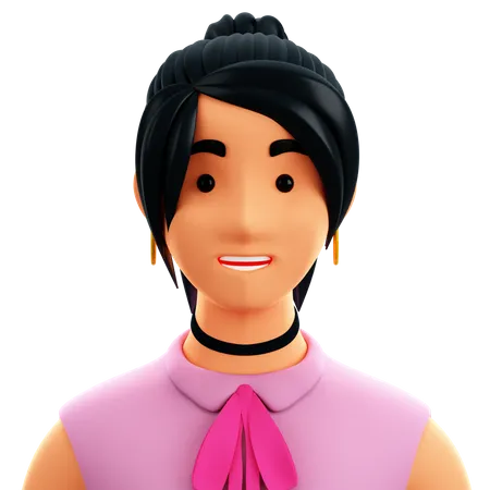 Mujer informal  3D Icon