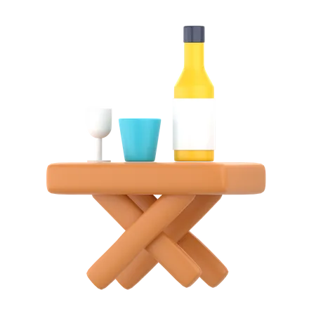 Casual Table  3D Icon