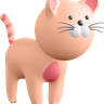 3d pink cat emoji