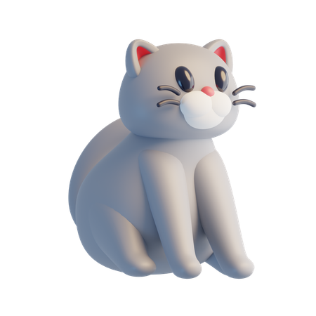 Cat  3D Icon