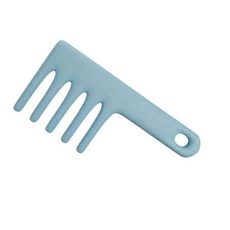 Minimalist Comb For Hair 3D Icon