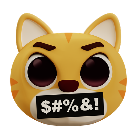 Cat Curse Emoji  3D Icon