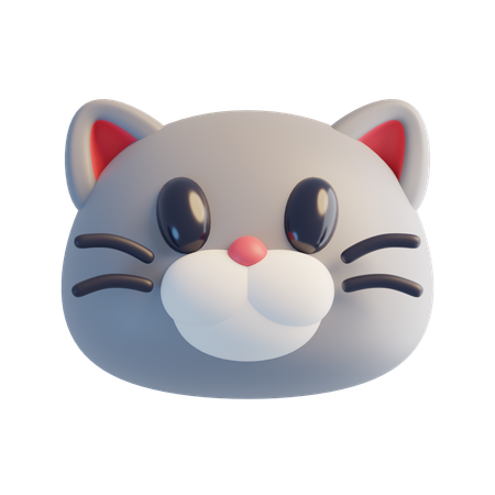 고양이 얼굴  3D Icon