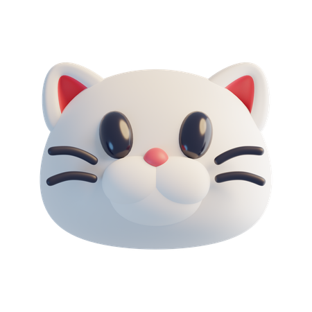 고양이 얼굴  3D Icon