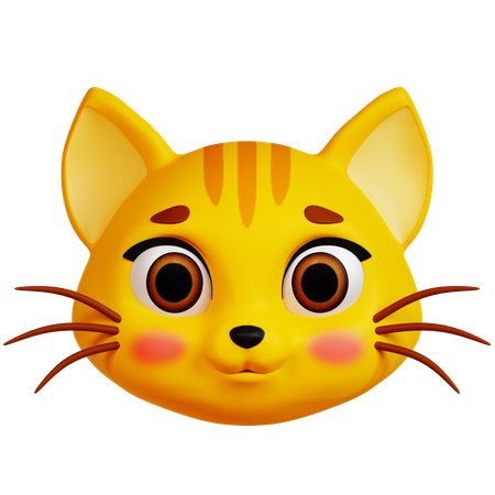 Cat Face  3D Icon