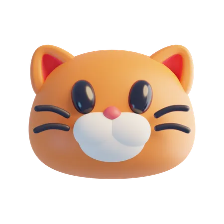 Cat Face  3D Icon