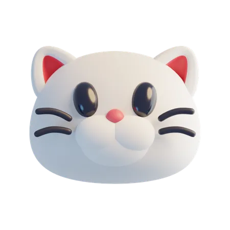 Cat Face  3D Icon