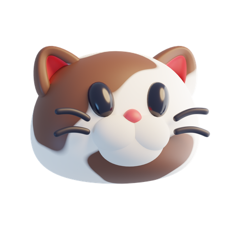 Cat Face  3D Icon