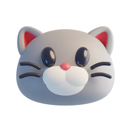 Cat Face  3D Icon